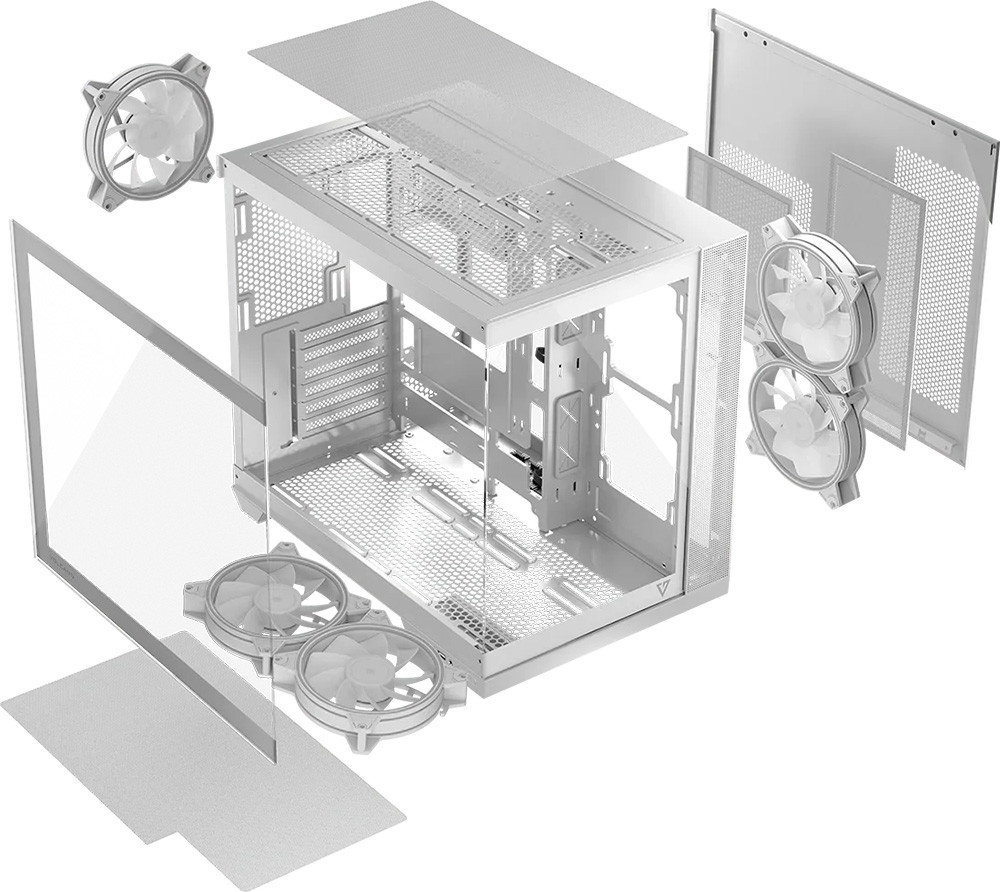 Корпус Modecom VOLCANO PANORAMA APEX ARGB 5F MIDI WHITE без БЖ ATX Вінниця - фото 4