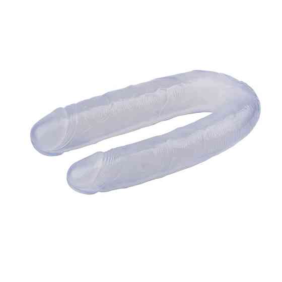 Фаллоимитатор двойной реалистичный Chisa Hi-Rubber 14, прозрачный Sex Aura Киев