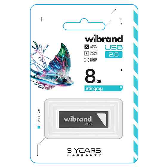 Flash Wibrand USB 2.0 Stingray 8Gb Grey (WI2.0/ST8U5G) Київ