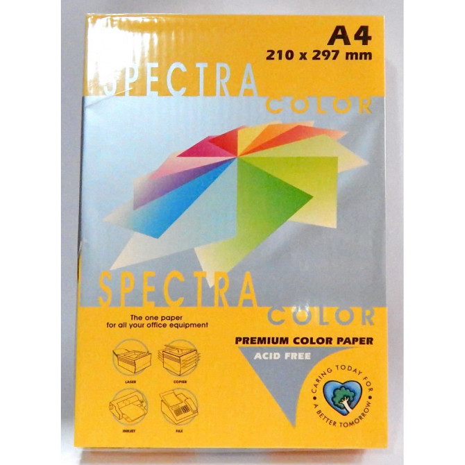 Папір ксероксний кольоровий "Spectra" A4 80г/м 100арк Gold 200 золотий, шт Київ - фото 1