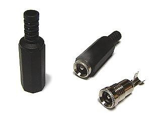 Гнездо питания 2,1*5,5 на кабель (пластик) Полтава - изображение 1