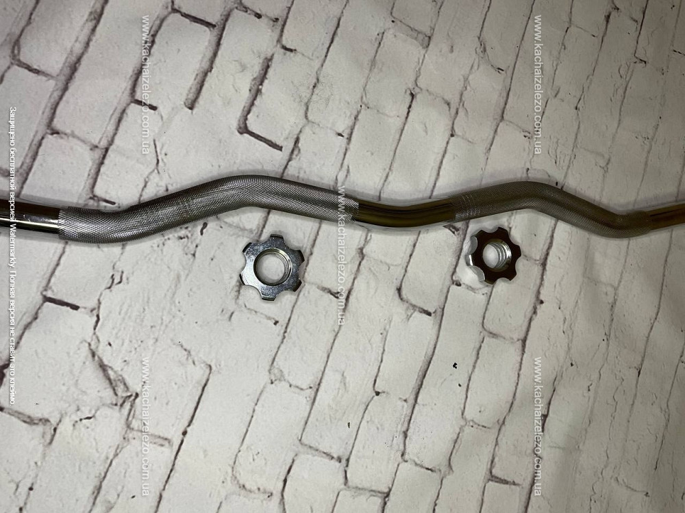 Гриф W-образный 1.2 м с диаметром 28 мм Гантели, гири, штанги и диски хромированный Киев - изображение 6