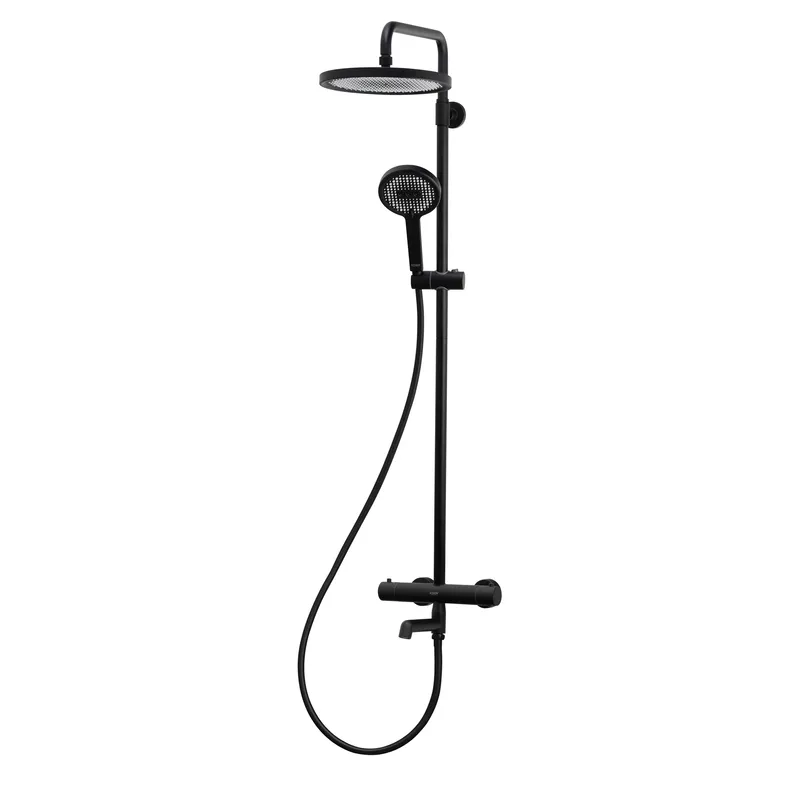 Душова колонна Koer KB-57029-05 з термостатичним змішувачем, 3 функції, чорний колір (KR5491) Харків - фото 1