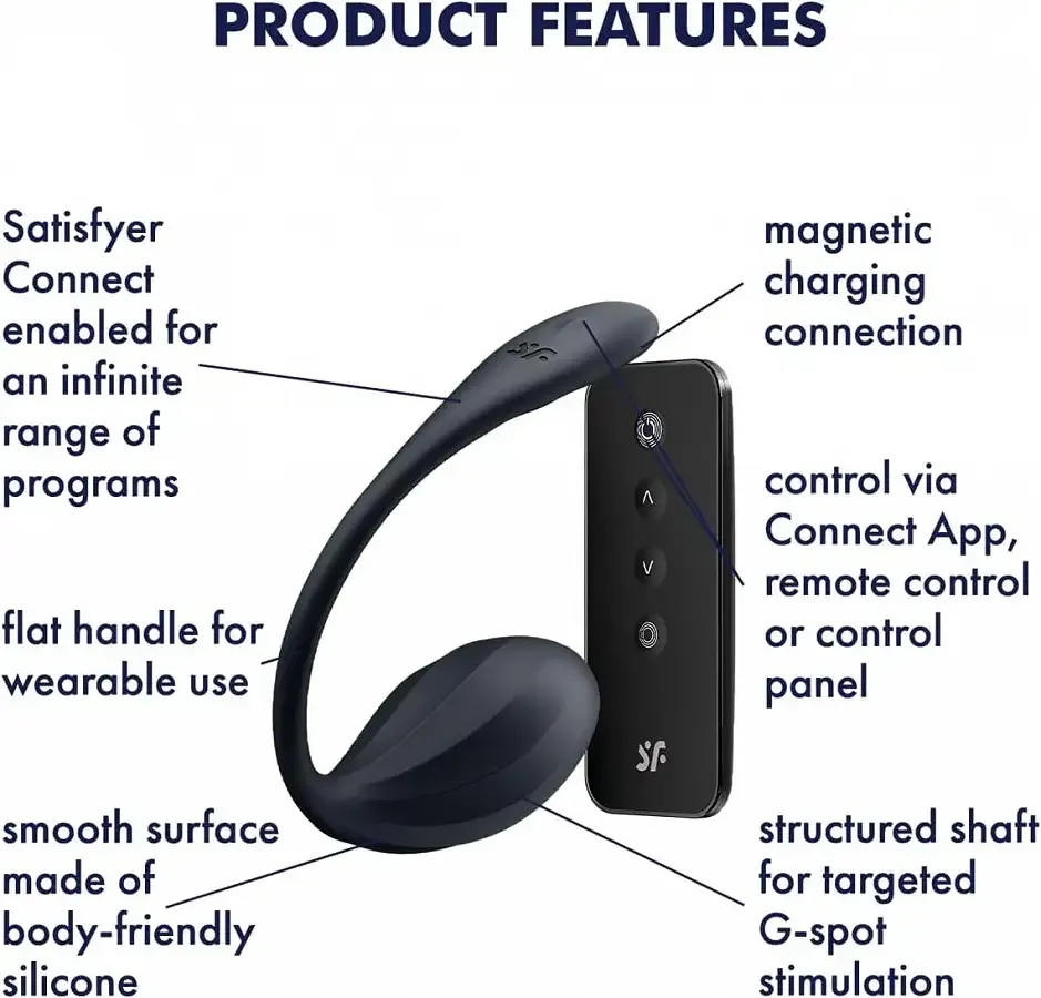 Віброяйце Satisfyer Ribbed Petal Connect App Black Львів - фото 6