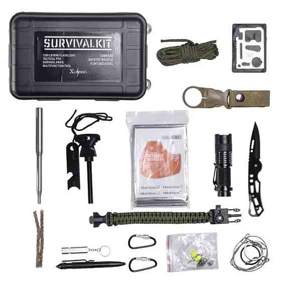 Lugi Туристичний набір для виживання в пластиковому чохлі 18х11х5 см похідний набір інструменті Коломыя