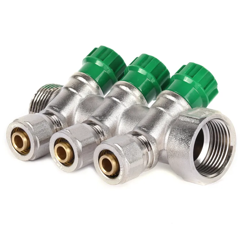 Колектор вентильний з фитингом Koer KR.1124-3 1"x3 ways (KR2833) Київ - фото 1