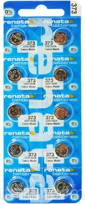 Батарейки-таблетки Renata 373 / SR916 / 10 шт. на блістері Дніпро - фото 3