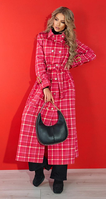 Стильний картатий плащ (42) Київ - фото 4