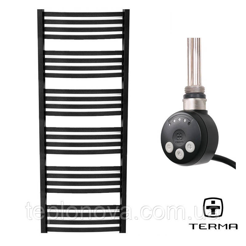 Электрический Полотенцесушитель Черный Плоский 1460х500 Terma Dorota Черновцы - изображение 1