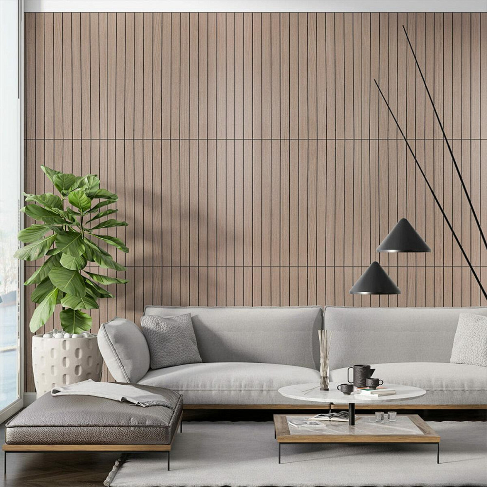 Покрытие виниловое самоклеющееся 3D рейки 600х600х2,8мм Тик ореховый SW-00002202 Киев - изображение 6