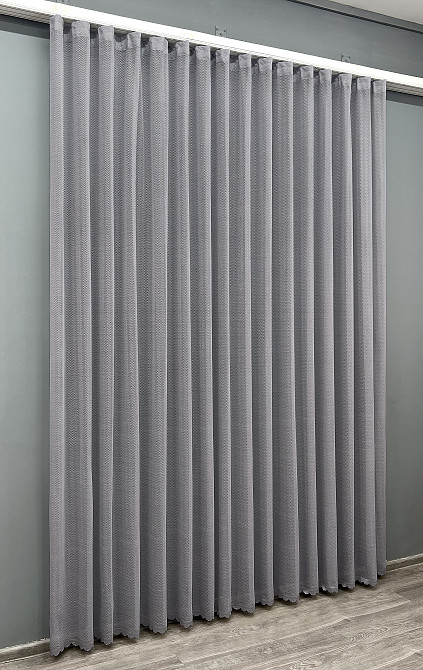 Тюль VR-Textil 2003т Жакард Сірий 400х270 см (42-1013) Київ - фото 3
