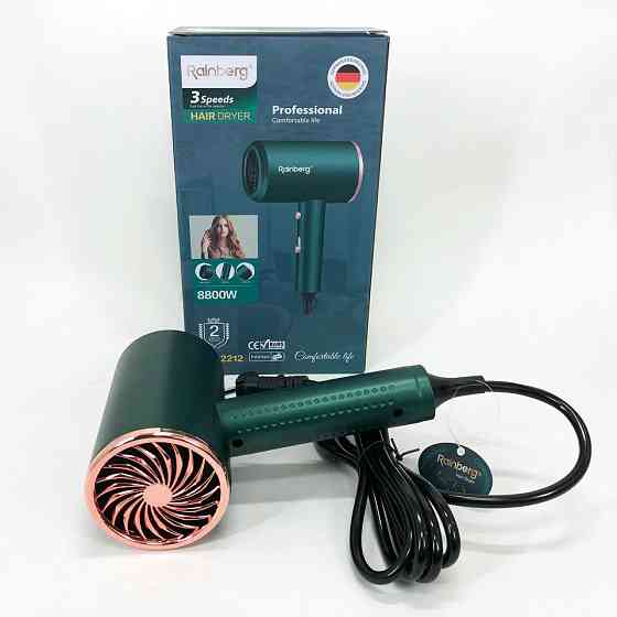 Фен практичний Rainberg, Фен для волосся професійний 2 швидкості для дому та подорожей YP-41 Івано-Франківськ