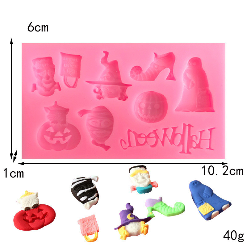 Молд Хэллоуин силиконовый 60 на 102 мм розовый Киев - изображение 2