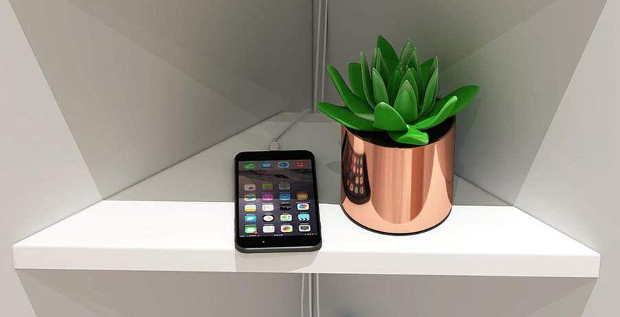 Угловая настенная полка 