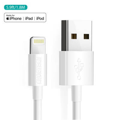 Дата кабель USB 2.0 AM to Lightning 1.8m 2.1A MFI White Choetech (IP0027-WH) Вінниця - фото 8