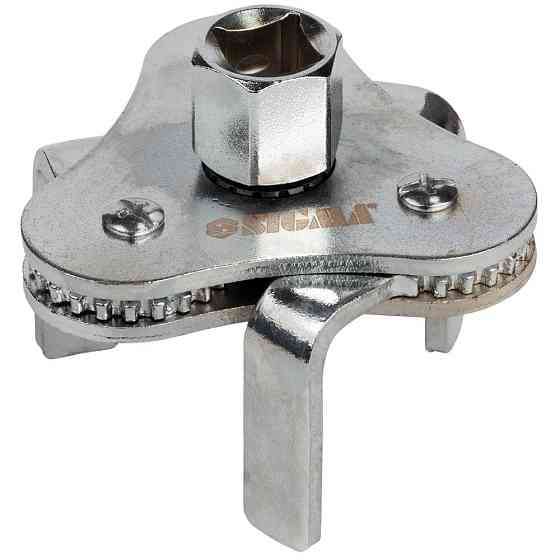 Sigma Съемник масляного фильтра "краб" Ø63-103мм с плоским захватом и переходником 1/2"-3/8" SI Коломия