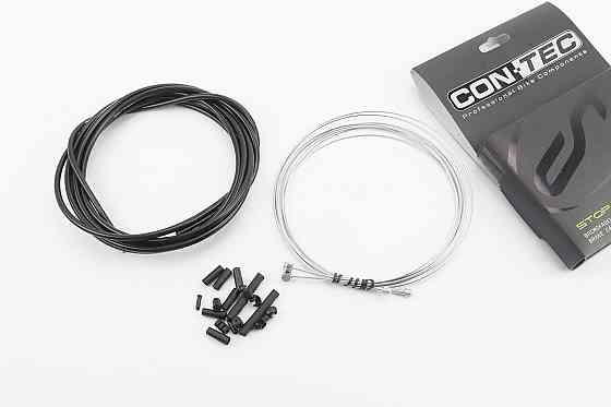 Трос - комплект гальмівний універсальний "ПОВНИЙ" (сорочка 5мм х 3м, троса Galvanize 1350/2350мм, ковпачки, кінцевики, фіксатори, захист рам Київ