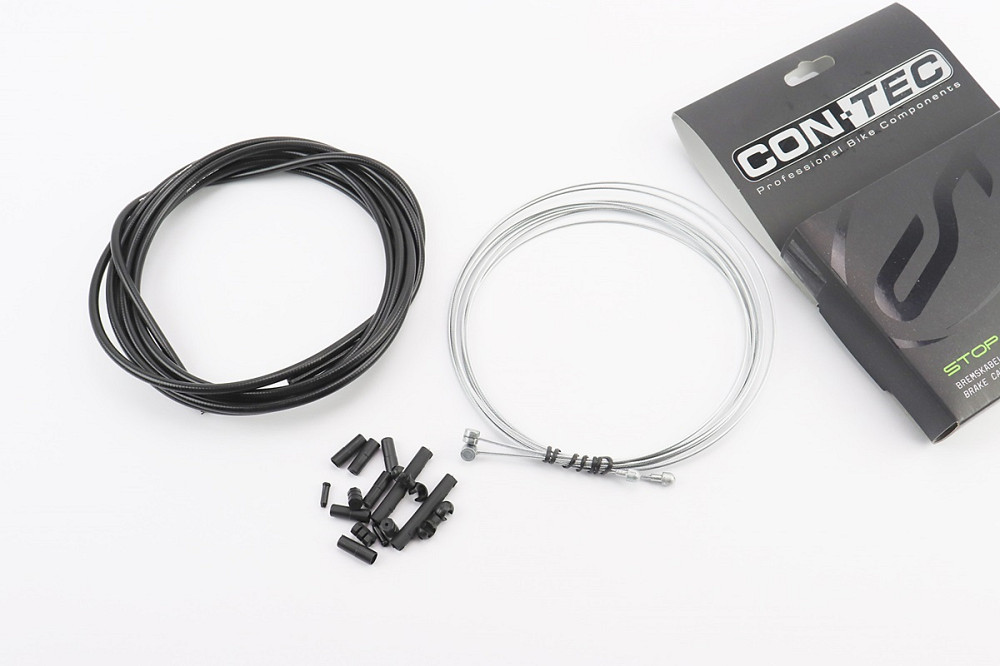 Трос - комплект гальмівний універсальний "ПОВНИЙ" (сорочка 5мм х 3м, троса Galvanize 1350/2350мм, ковпачки, кінцевики, фіксатори, захист рам Київ - фото 1