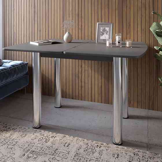 Обеденный стол раскладной LION Нота Антрацит 60x90/90x120 (LION-041276) ТОП Львов