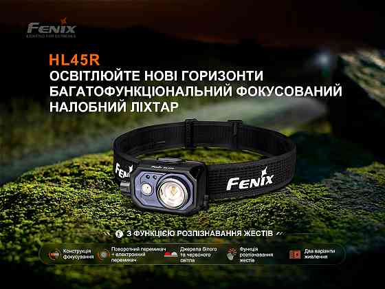 Фонарь налобный Fenix ​​HL45R LED с бесконтактным датчиком Ровно