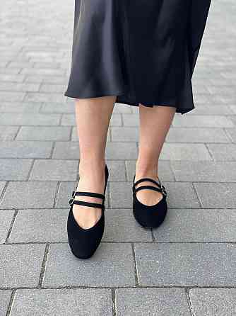 Zemira Балетки жіночі ZEMIRA чорні натуральна замша 36-41 (01179) Коломия