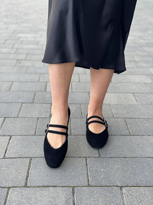 Zemira Балетки жіночі ZEMIRA чорні натуральна замша 36-41 (01179) Коломыя - изображение 3