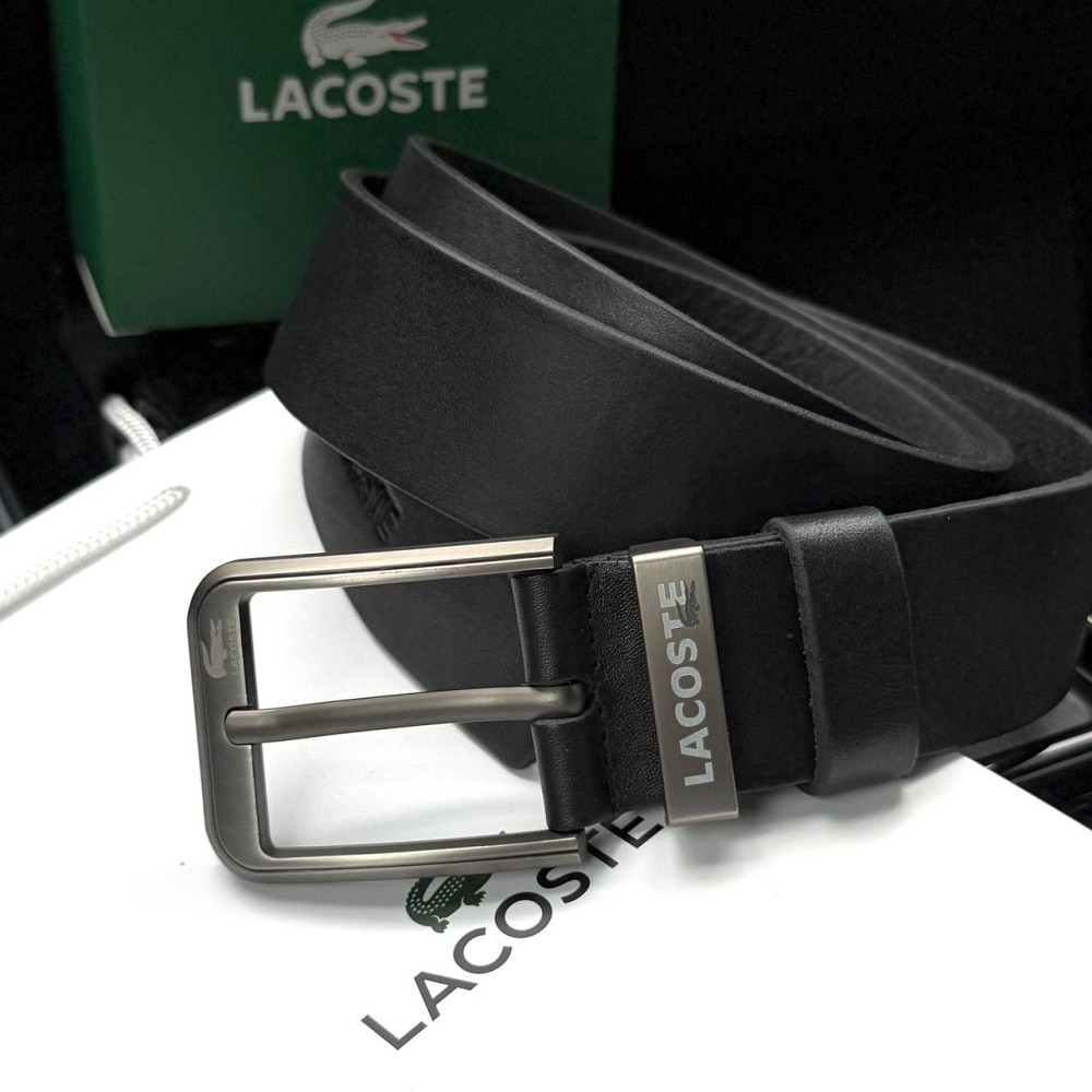 Мужской брендовый ремень Lacoste из натуральной итальянской кожи (979) Киев - изображение 5
