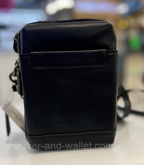 Мініатюрна чоловіча сумка на плече з гладкої шкіри на дві блискавки ST 1631 Київ - фото 10