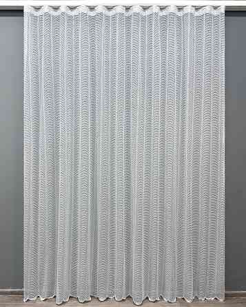 Тюль жакардова колір білий 1229т Київ