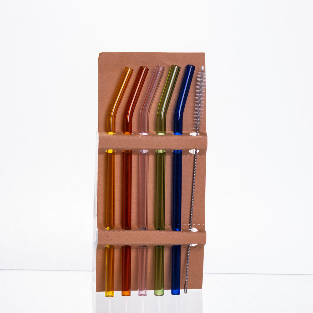 Набір скляних трубочок із щіточкою  (5+1) 64486-80 Київ - фото 1