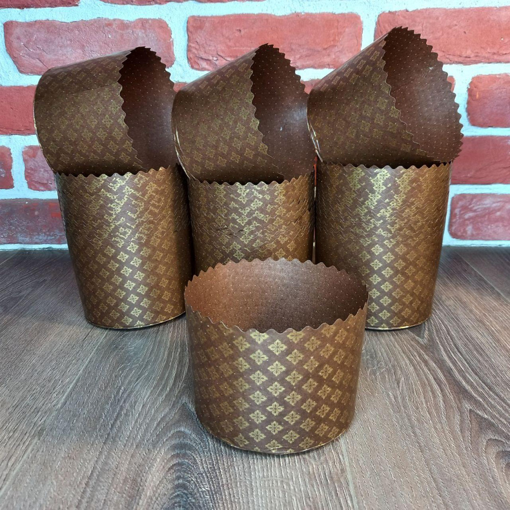 Форми для пасок 400–500 г d130×h85 мм італійські, паперові, 50 шт для великодньої випічки Харків - фото 4