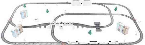 Залізниця зі світлом довжина дороги 914см/47 деталей дороги/19 аксесуа. Харьков