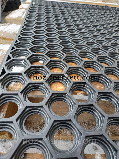 Коврик  140 х 96 х 1 см плотный резиновый сотами грязезащитный килим Харьков - изображение 5