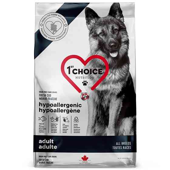 1st Choice Adult Hypoallergenic Cod ФЕСТ ЧОЙС ГІПОАЛЛЕРГЕННИЙ ТРІСКА сухий дієтичний беззерновий корм для собак Київ