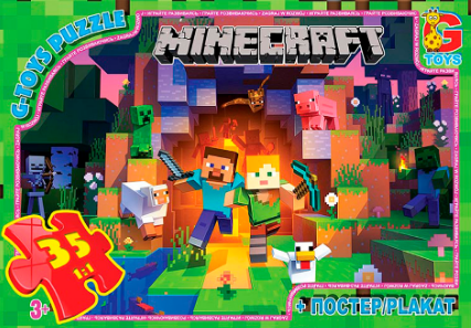 Пазли 35 елем."G-Toys""Minecraft" (Майнкрафт), шт Київ - фото 1