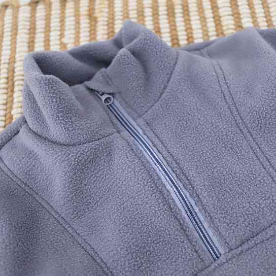 Дитячий теплий костюм з полар флісу (толстовка на затяжках+штани)  Світло-сірий Кам'янець-Подільський
