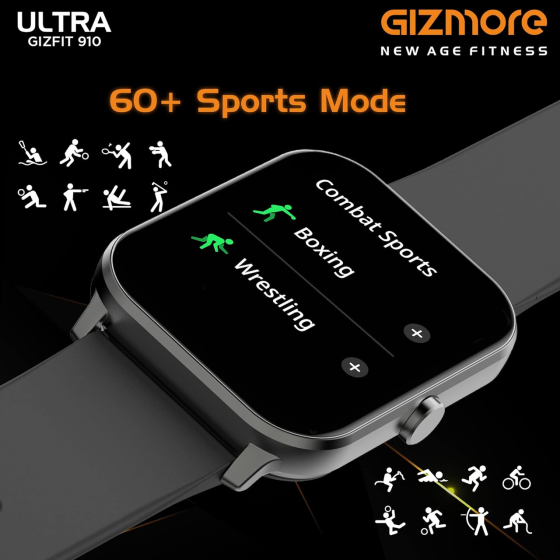 Розумний годинник GIZMORE GizFit 910 Ultra BT — Стиль, ШІ та повний контроль на вашому зап'ясті Київ
