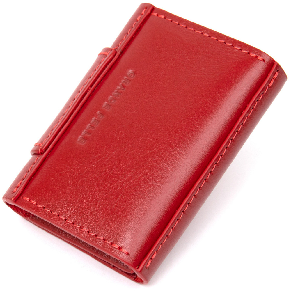 Кожаная визитница Красный (GRANDE PELLE) Киев - изображение 6