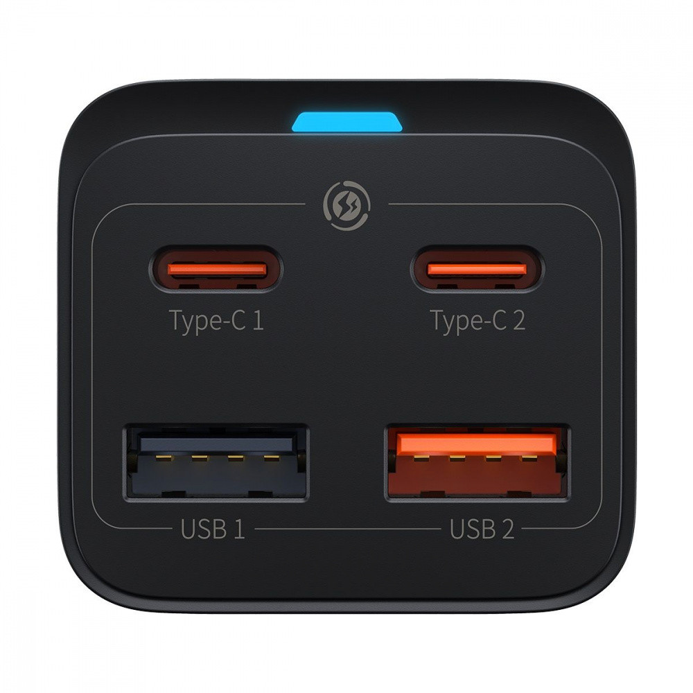 Сетевое зарядное устройство для Baseus GaN3 Pro 65W 2 Type-C+2 USB + Кабель Type-C to Type-C 100W (1м) черный Львов - изображение 10