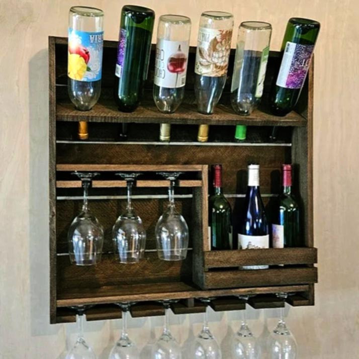 Настінна винна полиця "Сідзуока" капучино Миколаїв - фото 1