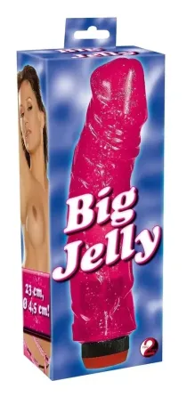Вибратор BIG JELLY малиновый Sex Aura Киев