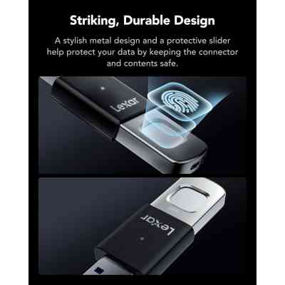 USB флеш накопитель Lexar 64GB JumpDrive Fingerprint F35 Pro USB 3.2 (LJDF35P064G-RNBNG) Винница