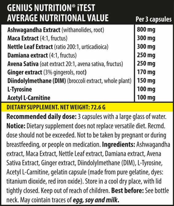 Бустер тестостерону iTest 90 caps Луцьк - фото 2