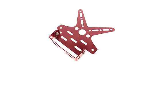 Рамка для крепления номера и поворотников с регулируемым углом наклона (красная) Мукачево