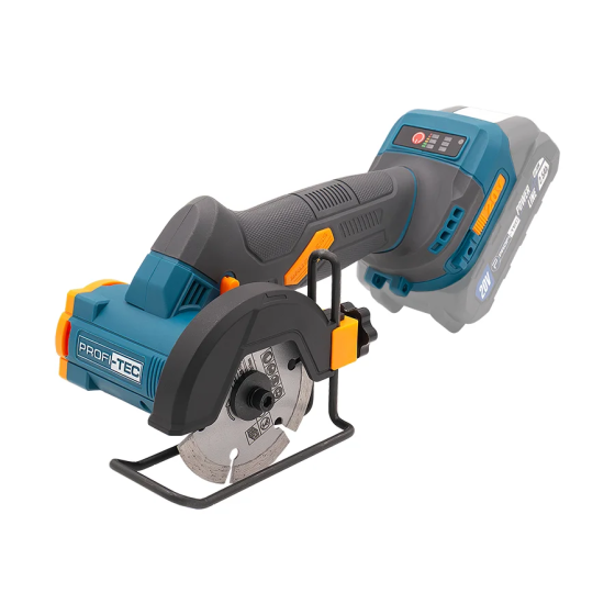 Мощная аккумуляторная универсальная дисковая пила PROFI-TEC PWS390 UltraCore : с АКБ 20V 2.5 Ah+ЗУ, диск 76 мм (007952) Киев