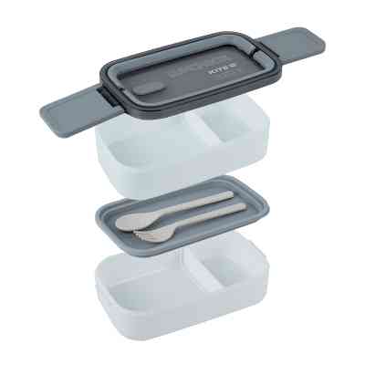 Ланч-бокс детский Kite двойной с наполнением 1400 мл, белый (K23-183-1) Винница