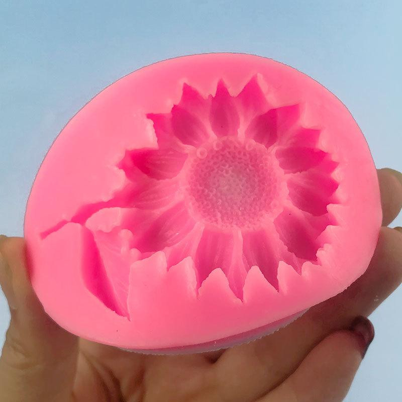 Молд силиконовый Подсолнух 80 на 55 мм розовый Киев - изображение 9