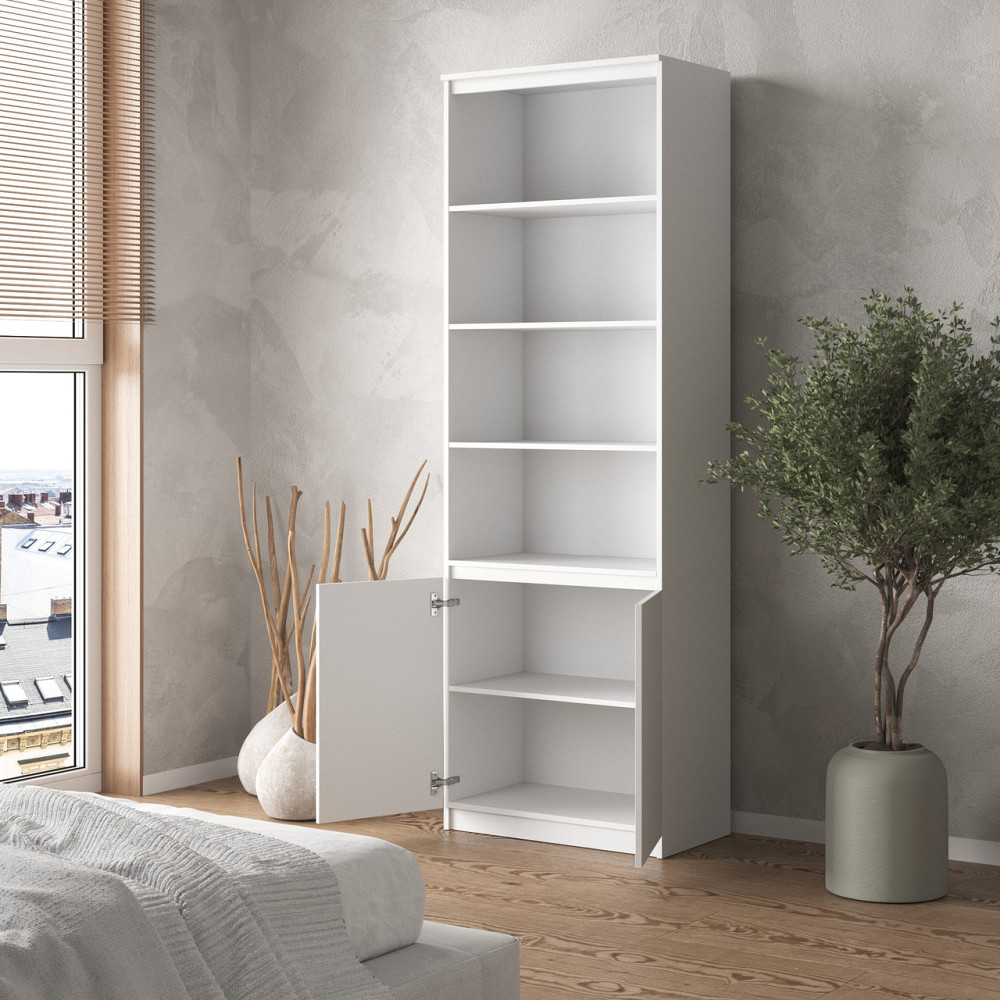 Шкаф для книг VAYS, пенал с полками R-29 Бетон Львов - изображение 2