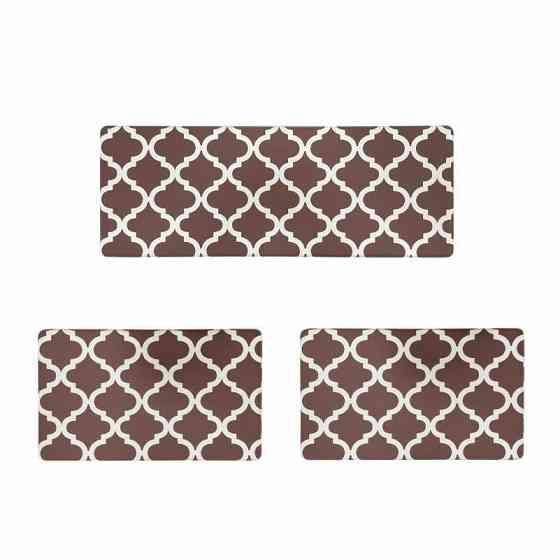 Набор коврики кухонные Lovely Svi 3 шт: 44 x74 x1см - 2 шт и 44 x119 x1см Коричневый Киев