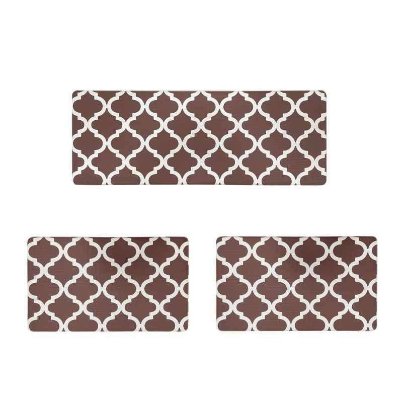Набор коврики кухонные Lovely Svi 3 шт: 44 x74 x1см - 2 шт и 44 x119 x1см Коричневый Киев - изображение 1